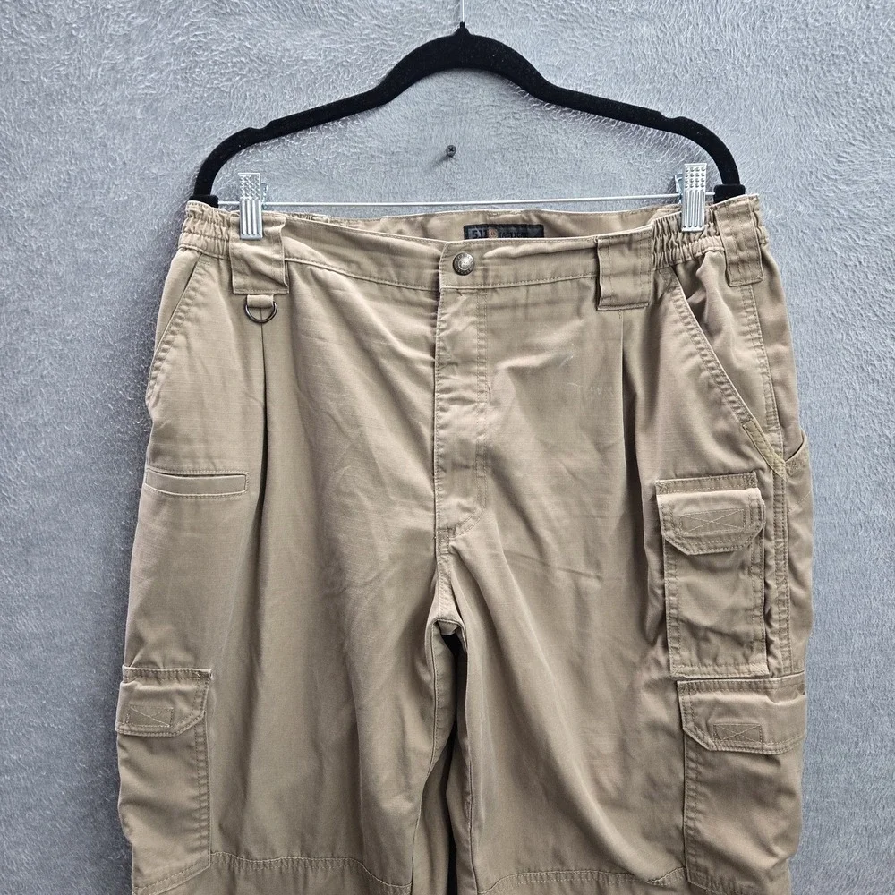 5.11 Tactical Men Pants 38X32 Khaki Cargo 74273 Taclite Pro Ripstop READ